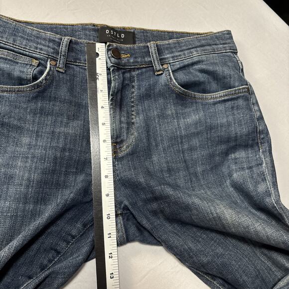 DSTLD Men's 32X34 Skinny Slim Jeans Medium Wash Urban Streetwear Classic Rocker - Picture 9 of 10